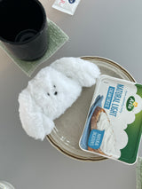 WHITE DOGGY KEY RING