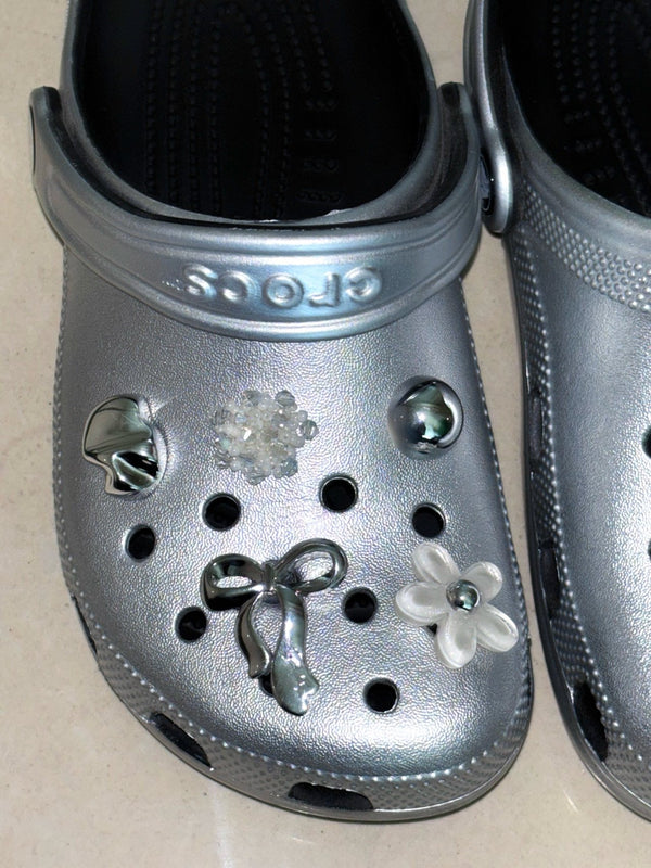 SILVER RIBBON JIBBITZ SET