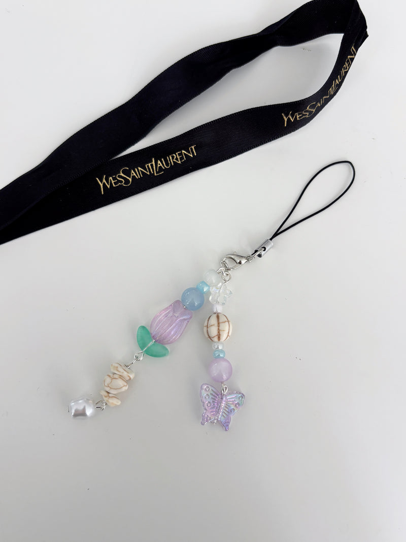 PURPLE FLOWER KEY CHAIN