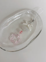 PINK STAR RIBBON KEY CHAIN