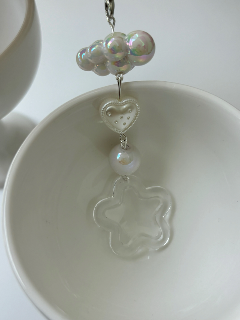 CLEAR STAR CLOUD KEY CHAIN