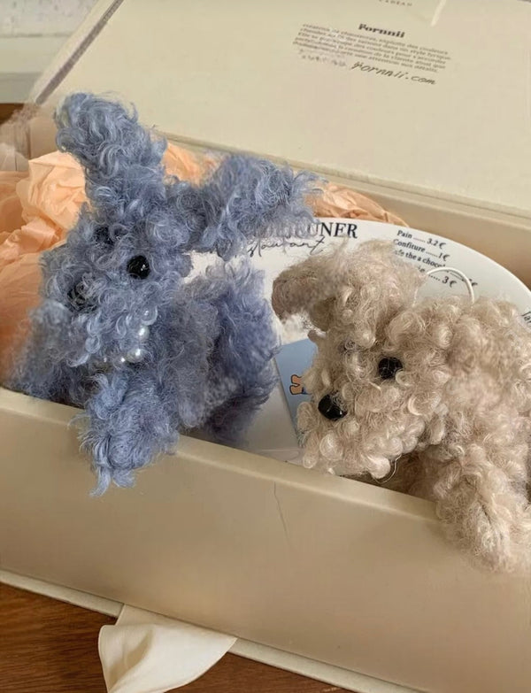 FURRY PEARL KEY RING & BAG CHARM