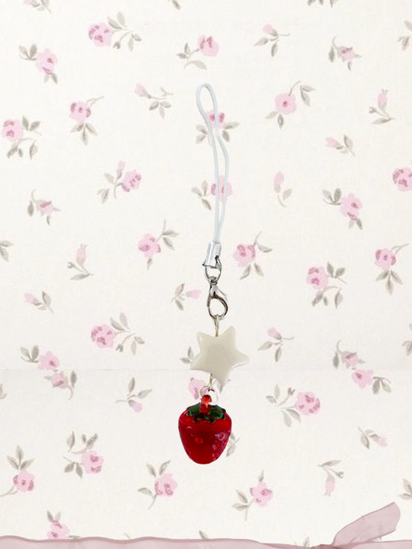 RED STRAWBERRY KEY CHAIN