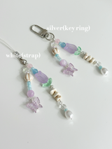 PURPLE FLOWER KEY CHAIN