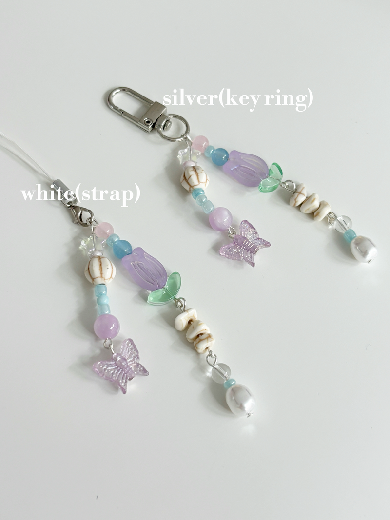 PURPLE FLOWER KEY CHAIN