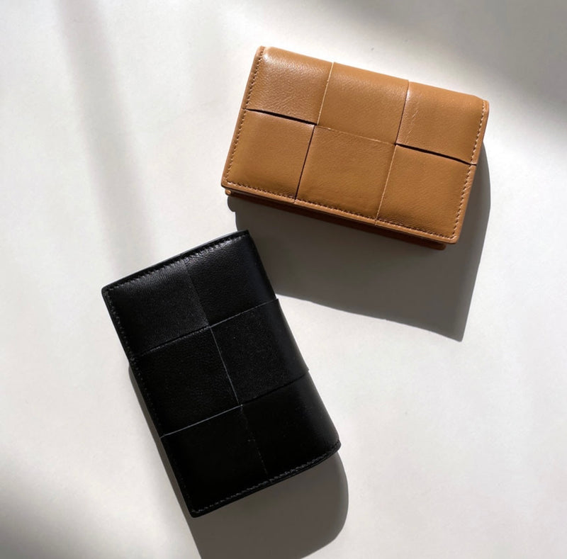 MESH REAL LEATHER CARD WALLET