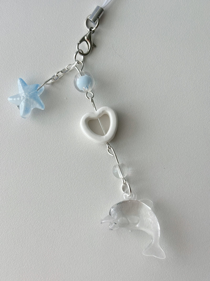 CLEAR DOLPHIN KEY CHAIN