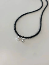 ONYX VOLUME RIBBON NECKLACE