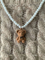 VELVET BEAR PEARL NECKLACE