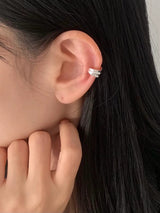WIDE SILVER EAR CUFF