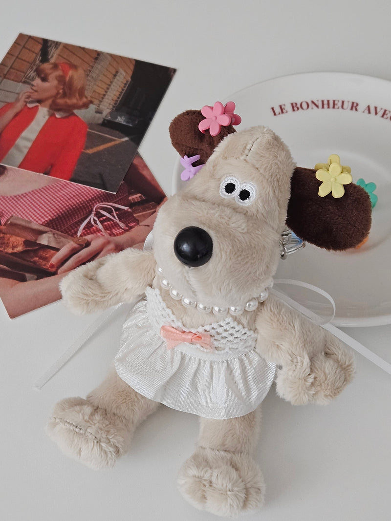 FLOWER DOGGIE KEY RING