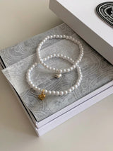 HEART BALL&PEARL BRACELET