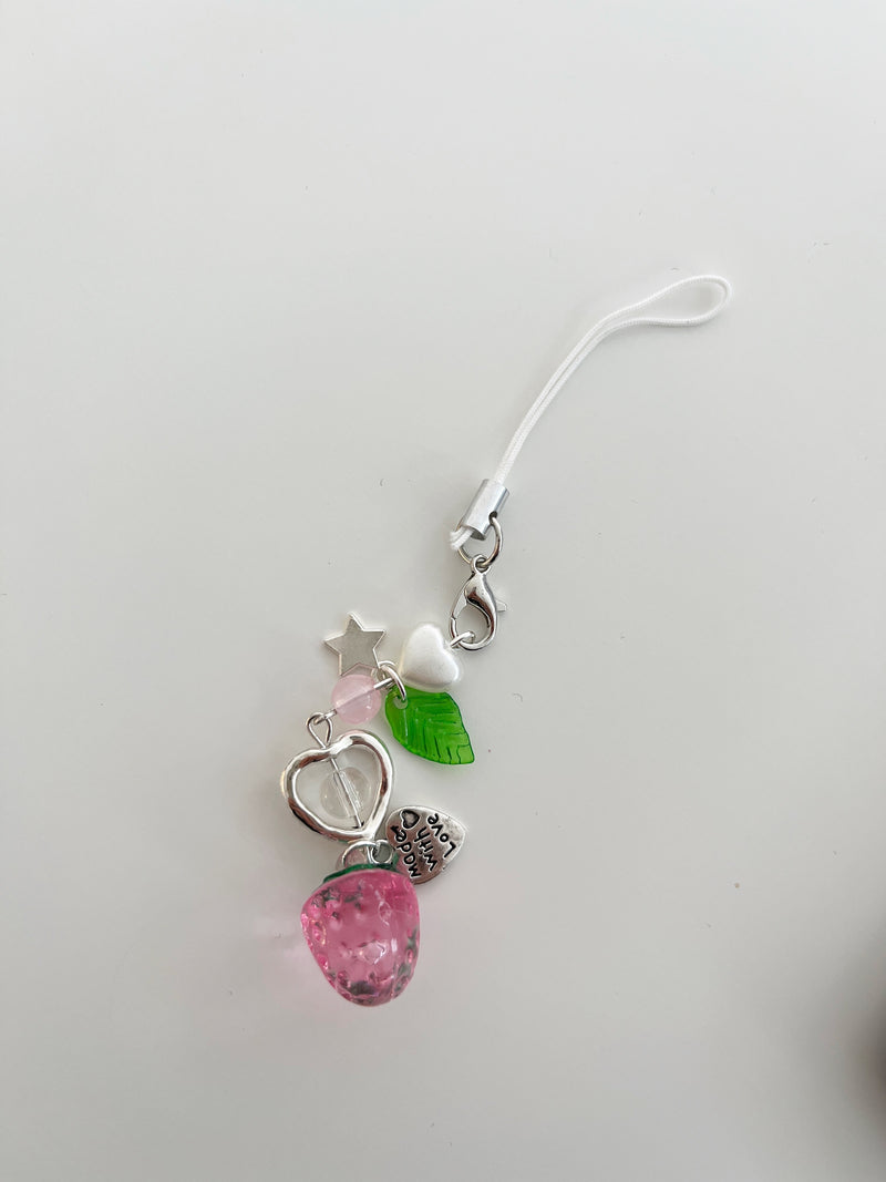 STRAWBERRY HEART KEY CHAIN