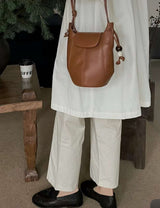 LEATHER BUCKET BAG