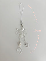 CLEAR RIBBON KEY CHAIN