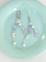 PURPLE FLOWER KEY CHAIN