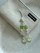 TWO GREEN CLOVER KEY CHAIN