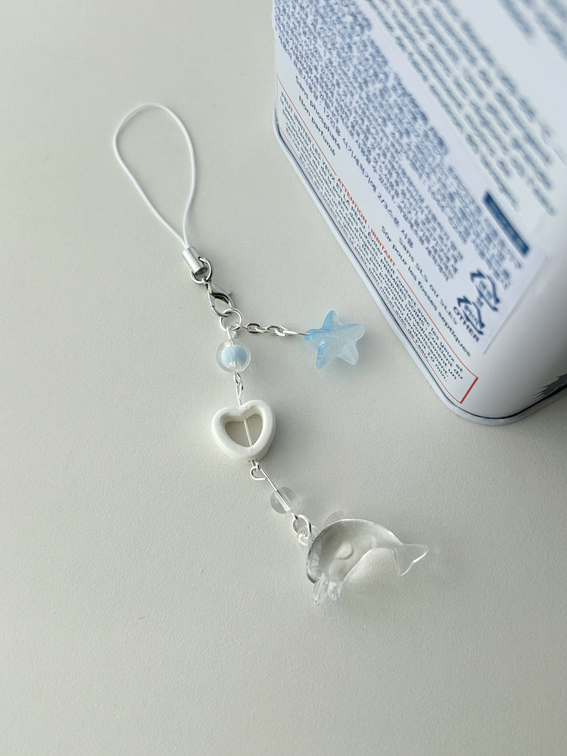 CLEAR DOLPHIN KEY CHAIN