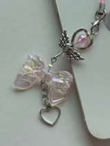 PINK SILVER WING KEY CHAIN