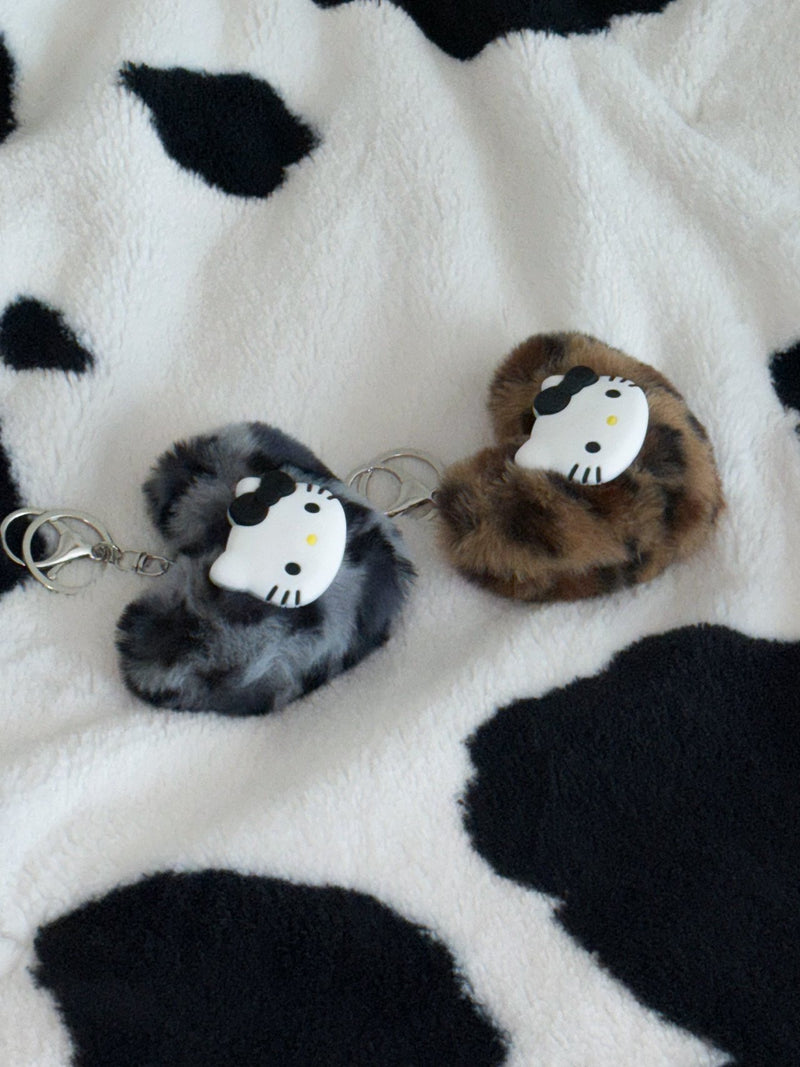 FUR CAT KEY RING