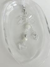 CLEAR RIBBON KEY CHAIN