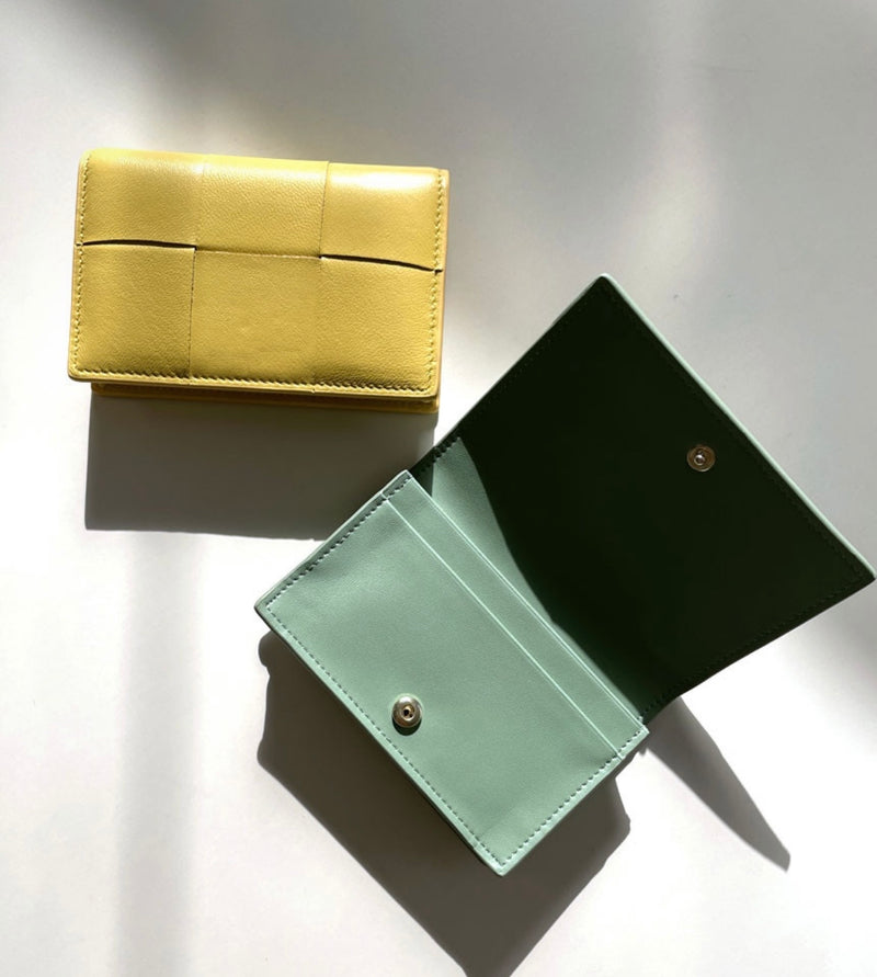 MESH REAL LEATHER CARD WALLET