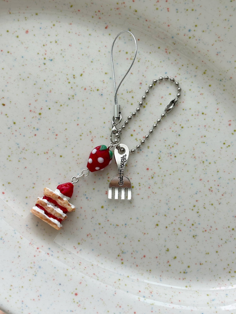 RED CAKE KEY CHAIN