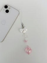 PINK CROWN HEART KEY CHAIN