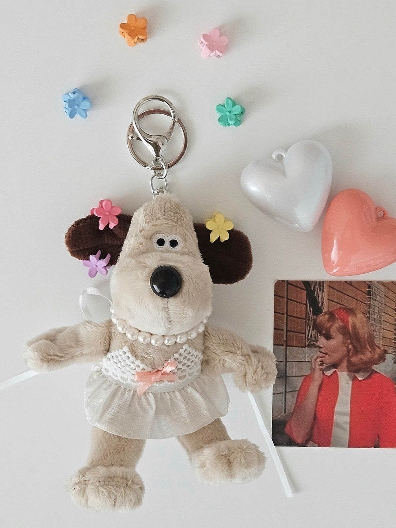 FLOWER DOGGIE KEY RING