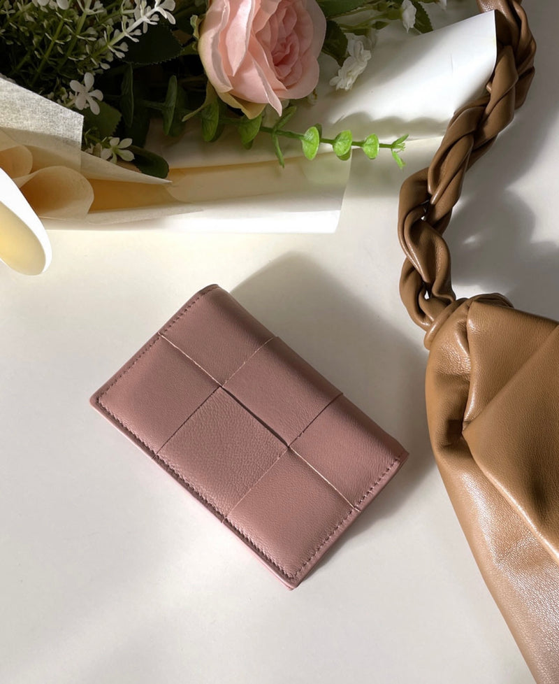 MESH REAL LEATHER CARD WALLET