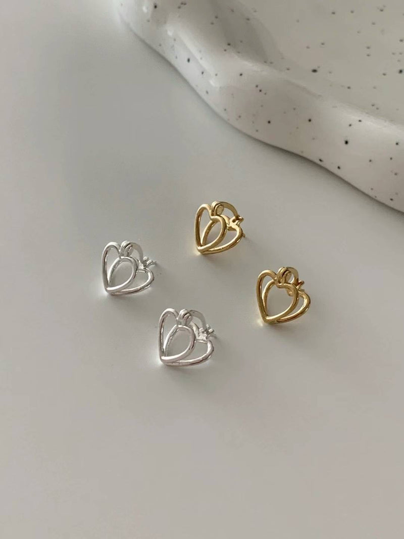 HEART HOOP EARRINGS