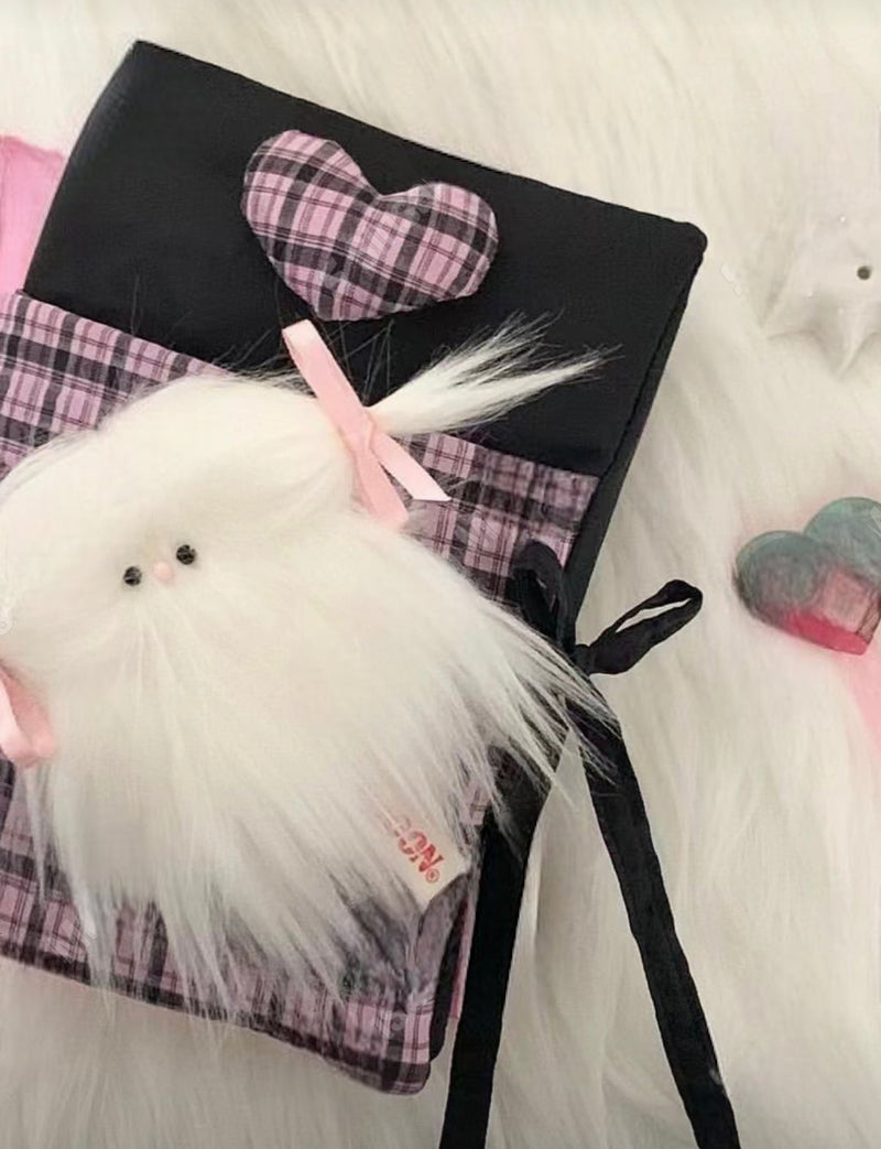 FURRY RIBBON KEY RING & BAG CHARM