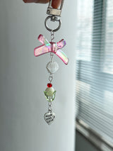 WHITE SHELL KEY CHAIN