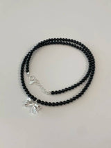 ONYX VOLUME RIBBON NECKLACE
