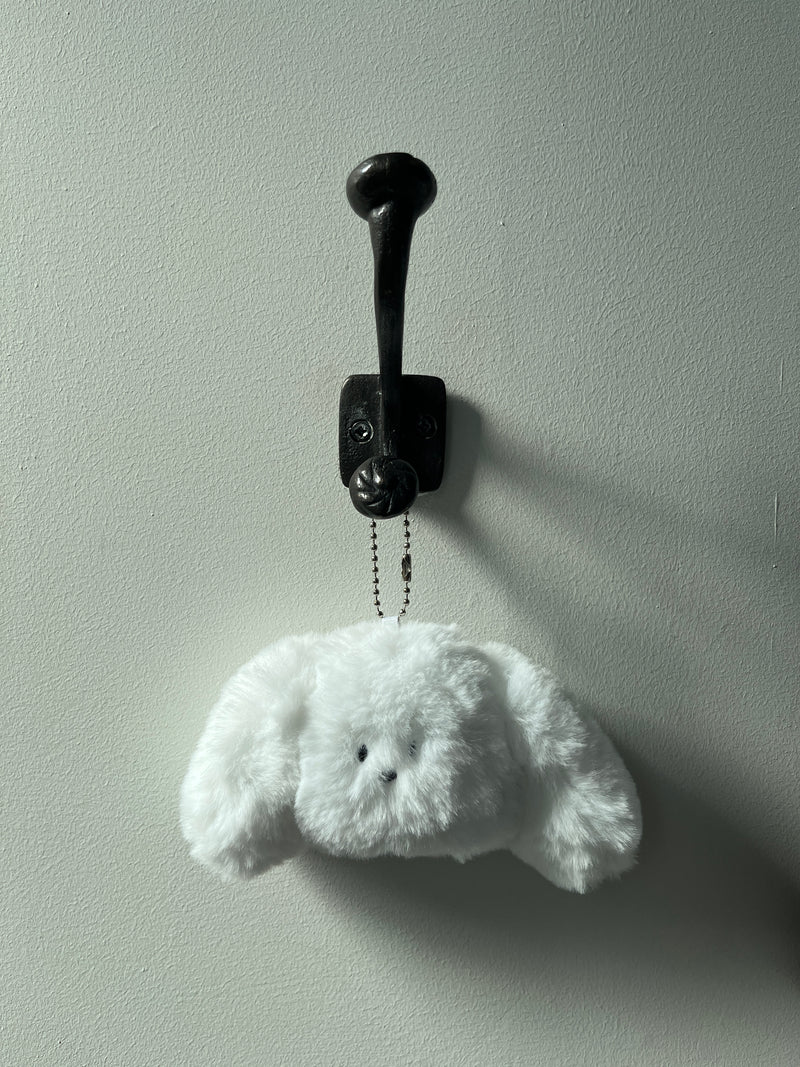 WHITE DOGGY KEY RING