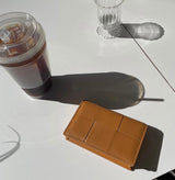 MESH REAL LEATHER CARD WALLET