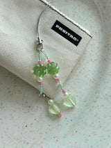 TWO GREEN CLOVER KEY CHAIN