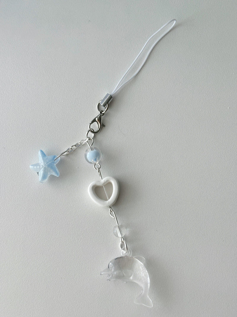 CLEAR DOLPHIN KEY CHAIN