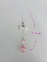 PINK CROWN HEART KEY CHAIN