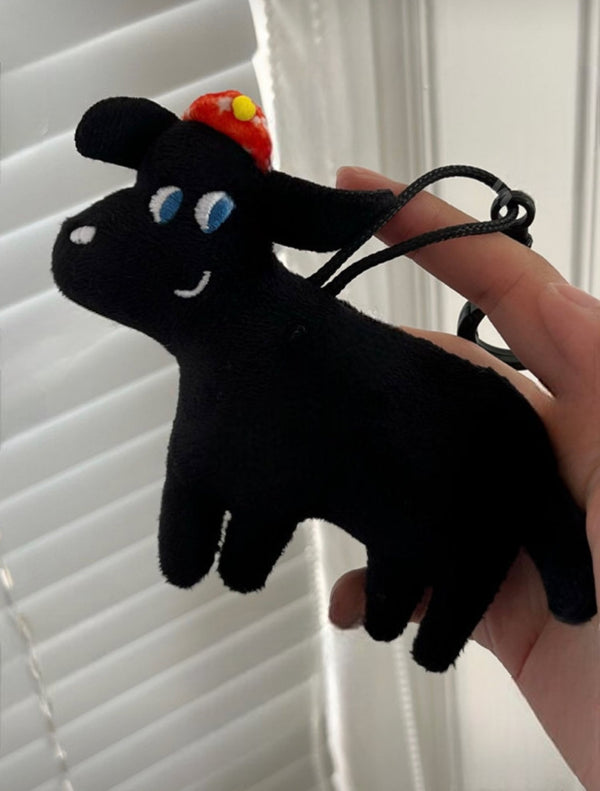 BLACK DOG KEY RING & BAG CHARM