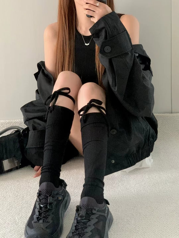SUMMER RIBBON KNEE SOCKS