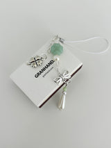 GREEN SILVER CLOVER KEY CHAIN