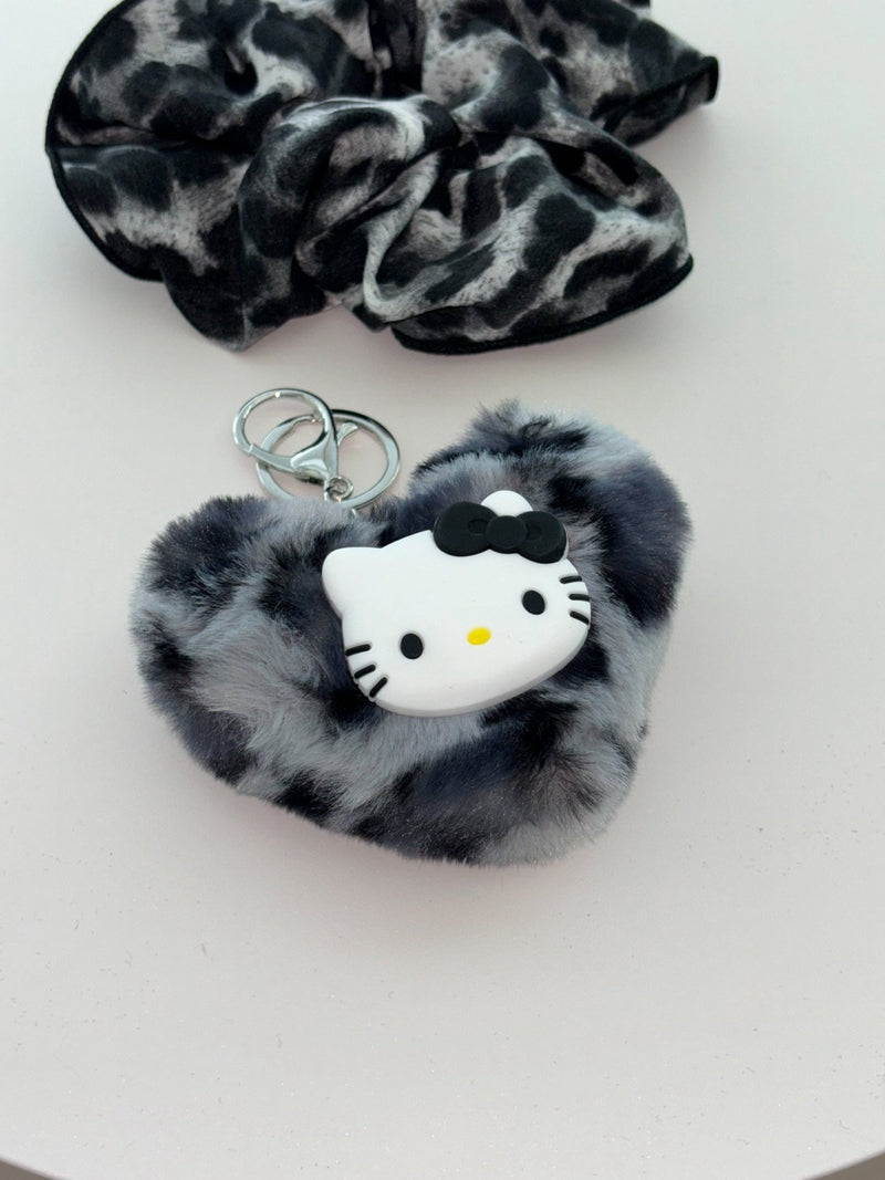 FUR CAT KEY RING