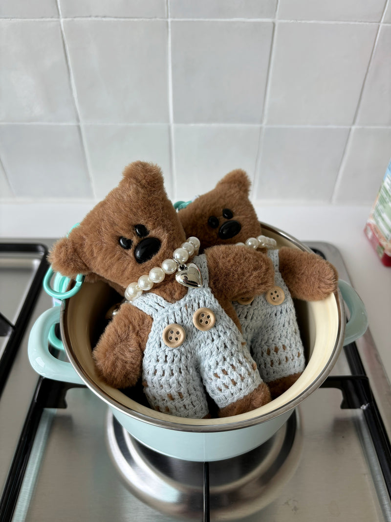 PEARL BEAR DOLL KEY CHAIN
