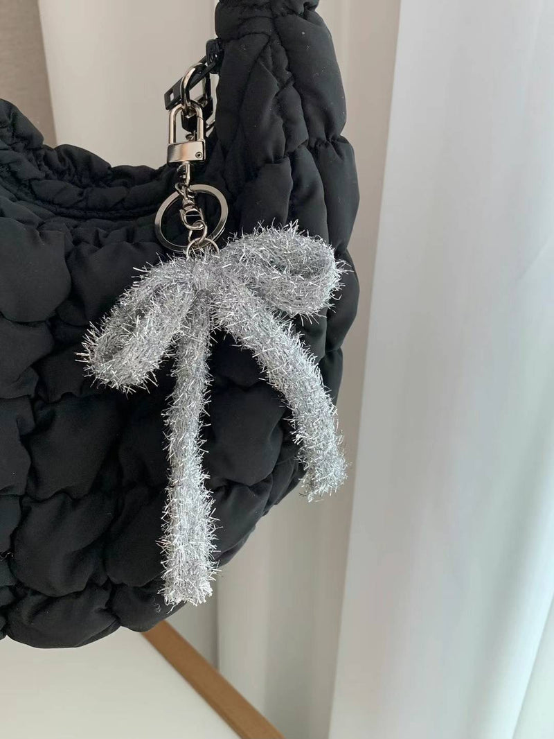 GLITTER RIBBON KEY RING
