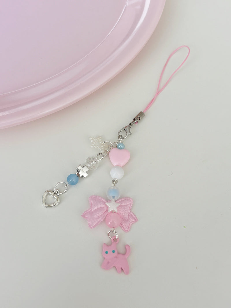 PINK CAT KEY CHAIN