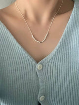 SILVER GRID NECKLACE