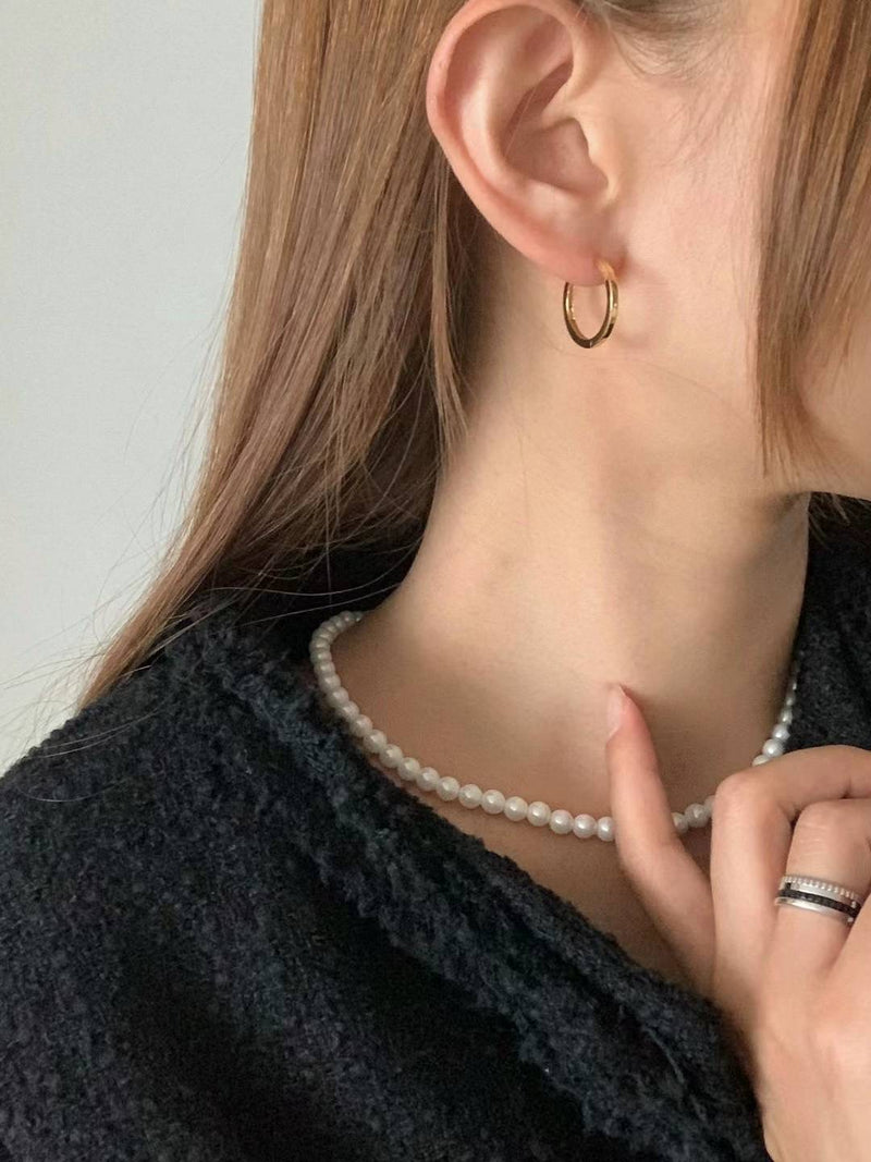 FLAT ONE TOUCH EARRINGS