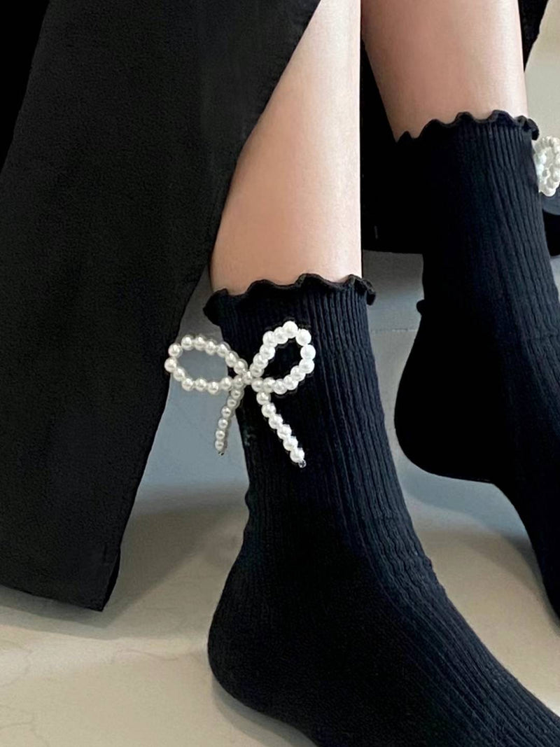 RIBBON PEARL SOCKS