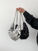 SEQUINS CHAIN HOBO BAG